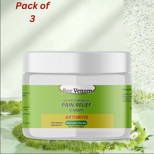 Bee Venom Ultra Strength Pain Relief Cream (100gm x Pack of 3)