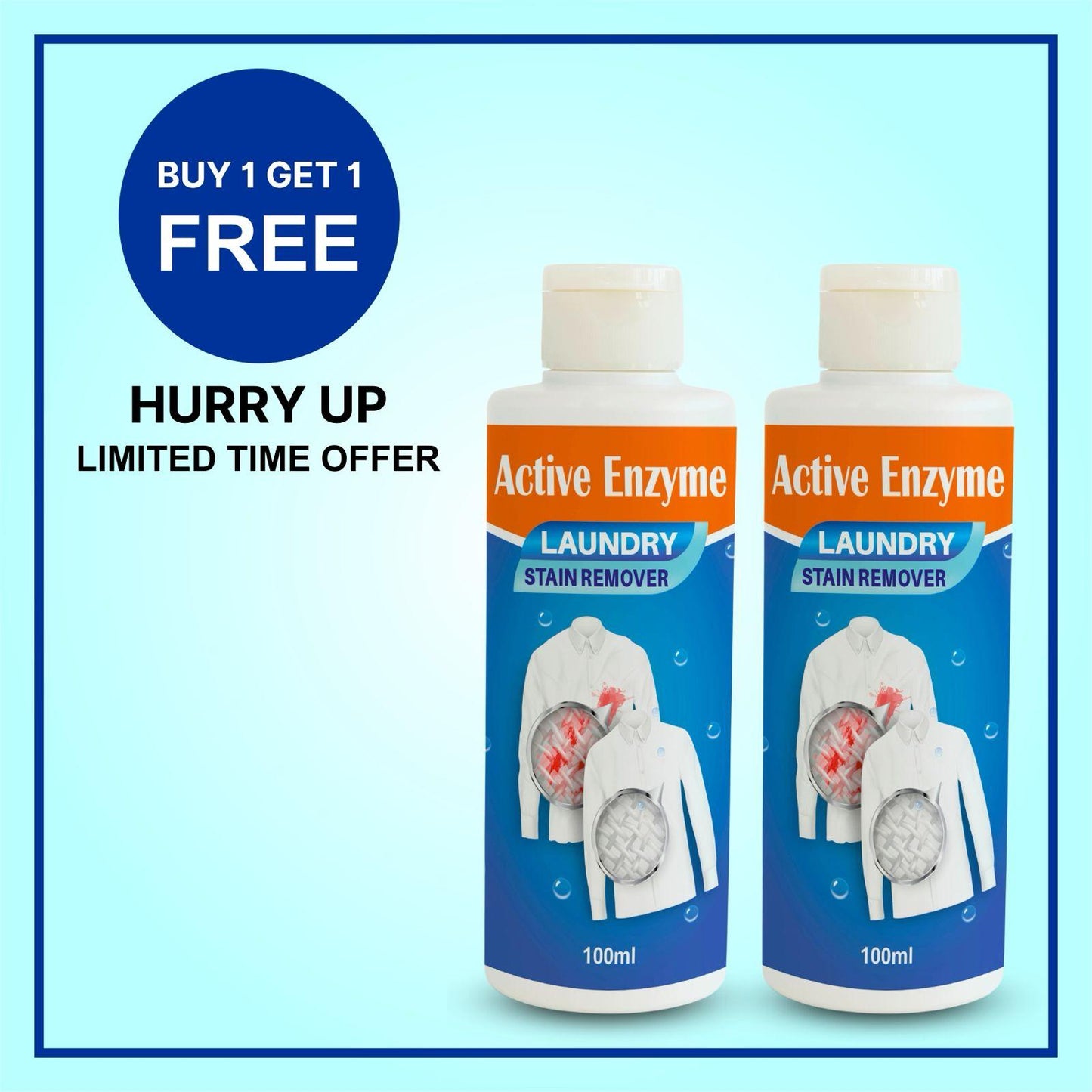 Active Enzyme Laundry Stain Remover – (Pack of 2)