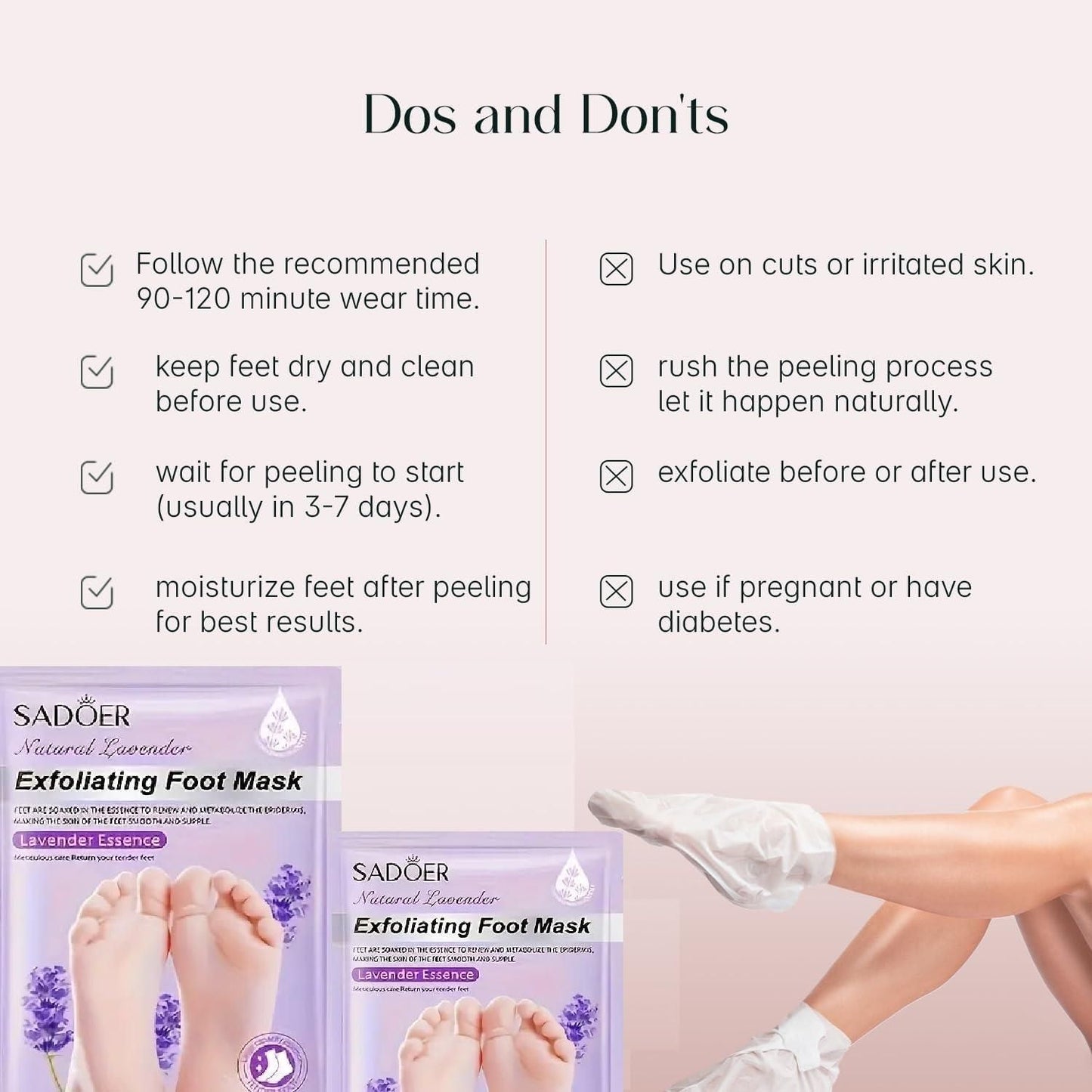 Exfoliating Foot Mask – Peel Away Dry, Rough & Dead Skin Naturally (Combo)